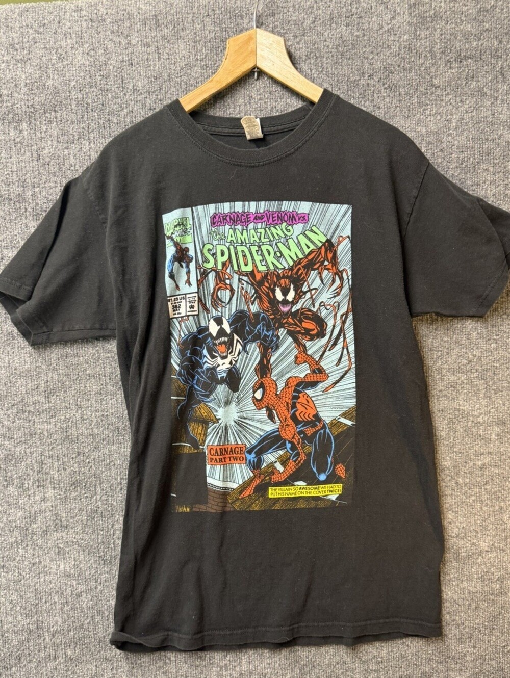 the AMAZING SPIDER-MAN / Venom / Carnage MARVEL t-shirt - Size M Black